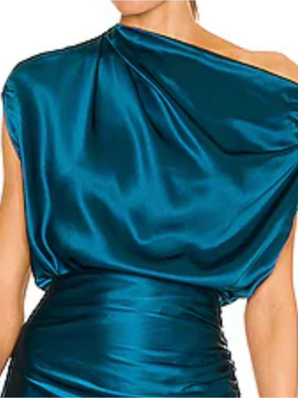 The Sei Elegant Teal One-Shoulder Women's Top